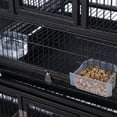 thumbnail image 4 of QinaQin Cage de Vol pour Oiseaux avec Support Roulant, Grande Cage d'Élevage Divisée, Noir, 4 of 7