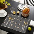 thumbnail image 4 of Cute Pug Puppies Summer Placemats Table Placemats Set Of 4-Linen Kitchen Washable Placemats Table Mats 11.8"x17.7"Non-Slip Heat Resistant, 4 of 6
