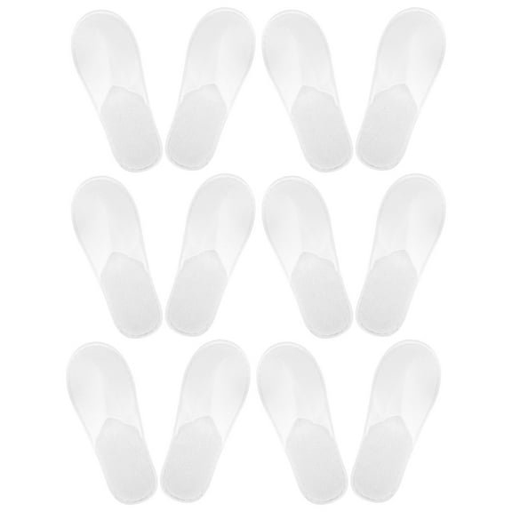 SEWCHICS Disposable Hotel Slippers White Nonwoven Light and Nonslip for Travel