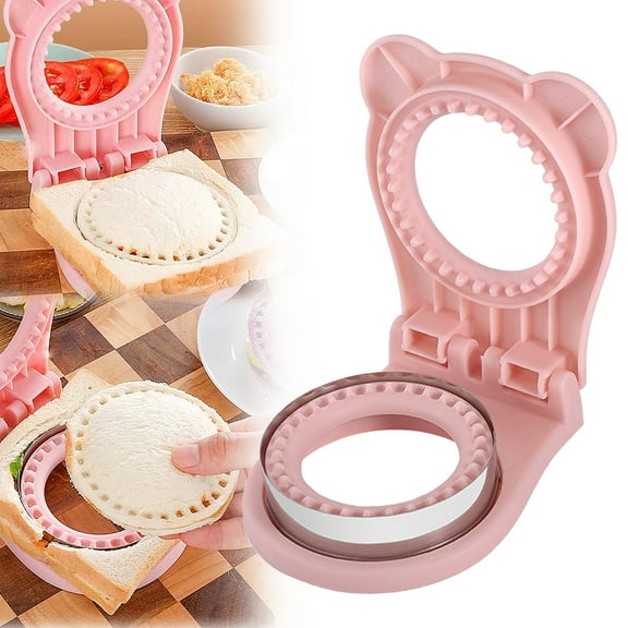 XYKA Stainless Sandwich Cutter and Sealer Set for Kids’ Lunchbox Crustless Sandwich Maker with Unique Double Gear Sealing Design Easy Grip Handle Fun Shapes for Breakfast Snacks and Lunches Versatile