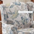 thumbnail image 2 of Erinnyees Floral Accent Chair, High Back Upholstered Armchair with Solid Legs, Leisure Single Sofa Chair for Living Room, Bedroom, Home Office, 2 of 10