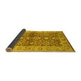 thumbnail image 2 of Ahgly Company Indoor Round Oriental Yellow Industrial Area Rugs, 4' Round, 2 of 4