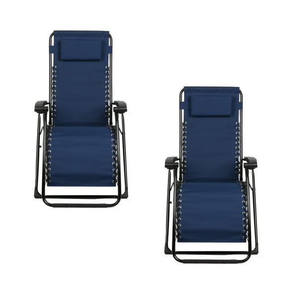 Guidesman Foldable Locking Outdoor Steel Zero Gravity Lounge Chair
