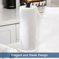 thumbnail image 2 of CZQ Standing Paper Towel Holder, Kitchen Paper Towel Tissue Holder- for Bathroom Kitchen Countertop, Standard or Jumbo-Sized Roll Paper (with Marble Base,Black), 2 of 8
