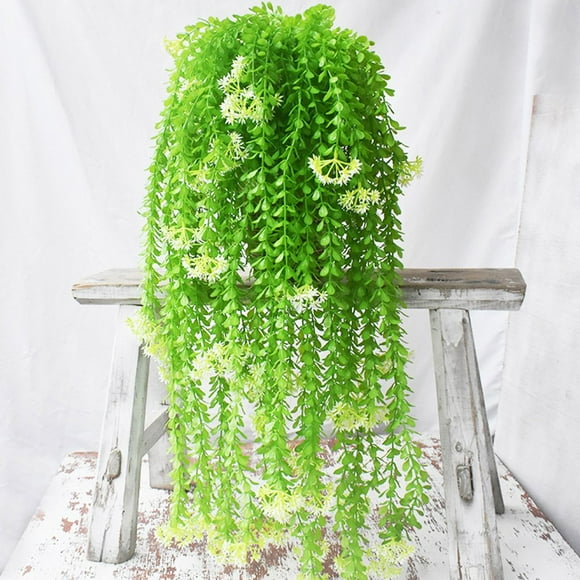 Green Artificial Hydrangea Wall Hanging And Long Artificial Plant Decoration