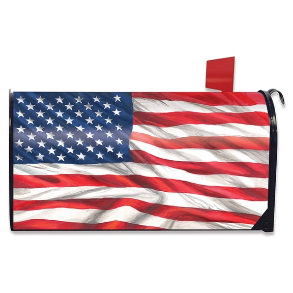 Briarwood Lane American Flag Waving Magnetic Mailbox Cover