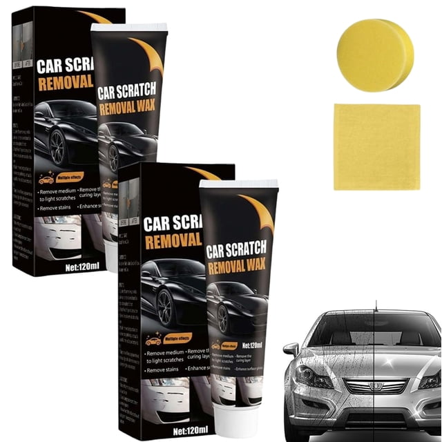 Scratch Removal Wax, 2026 Upgrade Car Scratch Remover Wax for Vehicles Deep Scratches, Professional Car Scratch Repair Paste with Sponge and Wipe for Car Paint Repair