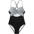 thumbnail image 2 of Women Wrap Cut Out One Piece Swimsuit High Waisted Monokini Bathing Suit, 2 of 5