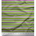 thumbnail image 1 of Soimoi Modal Satin Fabric Horizontal Stripe Printed Craft Fabric by The Yard 42 Inch Wide, 1 of 3