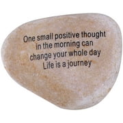 Holy Land Market - One Small Positive Thought Extra Large Engraved Natural Stones from The Holy Land : 4-5 Inches