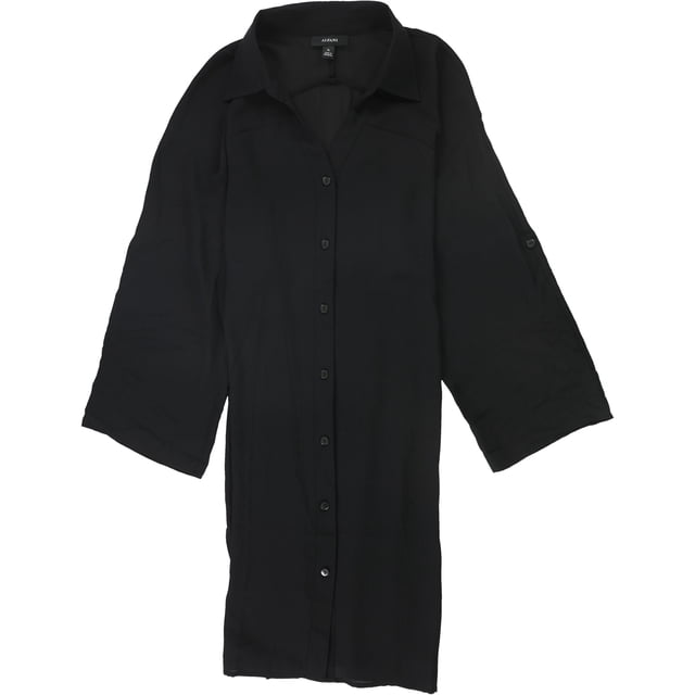 Alfani Womens Opulent Tunic Blouse black XL