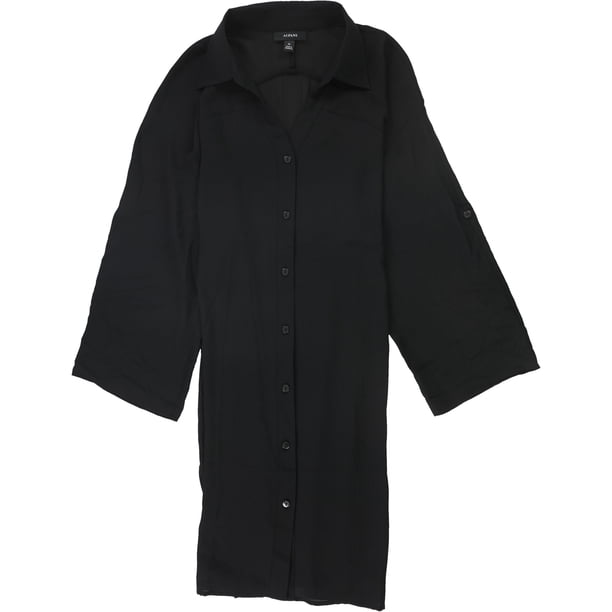 Alfani Womens Opulent Tunic Blouse black XL