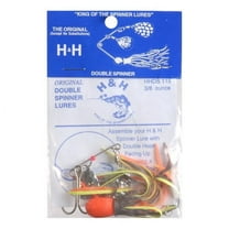 H&H Double Spin Spinner Bait, Orange & Chartreuse, 3/8 oz