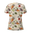 thumbnail image 4 of Naloa Cute Vegetables Print T-Shirts Short Sleeve V Neck Tees for Women Fashion Tops Trendy Lightweight Soft Casual Summer Outfits Clothes, 4 of 5