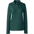 thumbnail image 3 of Lands' End Women's Long Sleeve Feminine Fit Interlock Polo Shirt, 3 of 3