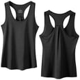 thumbnail image 7 of OIUUAK Women's Racerback Tank Tops, Loose Fit Athletic Workout Shirts Lightweight Breathable Summer Running Yoga Tops for Women Sleeveless, Black, 7 of 7