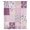 Purple, variant on Spring Floral Sheer Curtains 84 Inches Long, Dark Purple Flowers Patchwork Grid Bohemia Light Filering Curtains, Breathable Simi Curtain Privacy Drapes for Living Room Bedroom Window Treatment