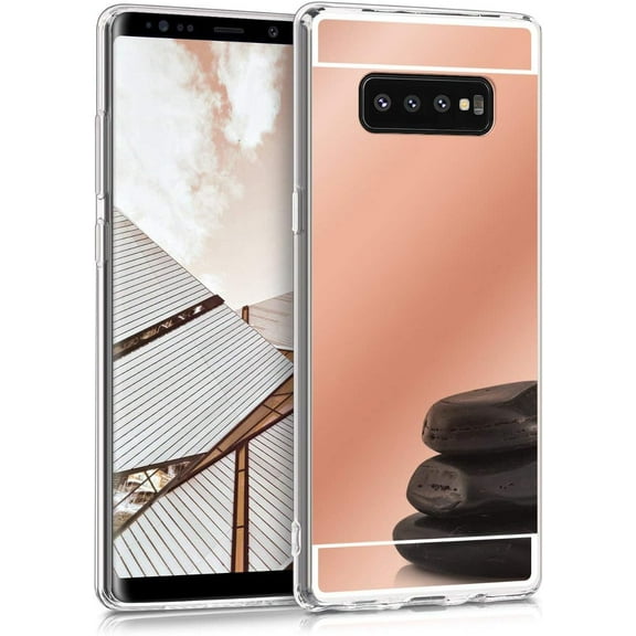 for Galaxy S10 Makeup Mirror Case for Girls Women for Samsung Galaxy S10 Clear Case TPU Luxury Fashion Case for Galaxy S10 Rose Gold