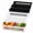 White and Black, variant on YEMNPIOS Black 3 Pack Slim Plastic Storage Baskets, 10.25 x 3.25 x 2.5 Inch Narrow Stackable Drawer Organizer Trays for Desk, Cabinet, Garage