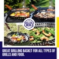 thumbnail image 7 of Griller's Choice Grill Basket - Large Non-Stick Commercial Skillet With Handle For Outdoor Grilling., 7 of 7