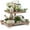 Brown, variant on Tiered Tray for Table Decor: 2 Tier Serving Stand Farmhouse Decorative Tray for Coffee Bar Centerpiece Rectangle Wood Display Stands Kitchen Counter (Rustic White)