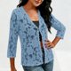 thumbnail image 2 of TaTaai Ladies Summer Cardigan Long Sleeve Open Front Loose Fit Lightweight Mesh Top Casual Cover Up Beach Blouse Gift, 2 of 8