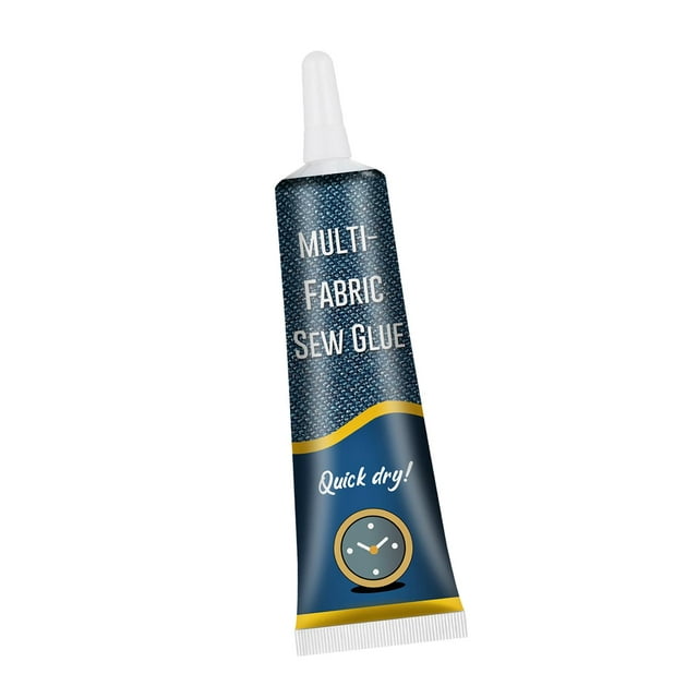 veasfak 1.7oz Fabric Glue Reinforcing Washable No Irritation Quick Bonding Sew Glue Fast