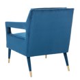 thumbnail image 6 of SAFAVIEH Mara Mid-Century Retro Tufted Accent Chair, Navy, 6 of 11