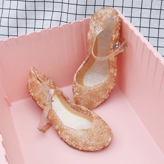 AURARMLET Comfortable Yellow Jelly Sandals with PVC Material Ideal for Family School Activities