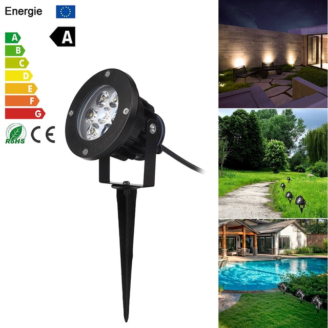 Led Césped Jardín Luz De Inundación Patio Patio Camino Proyector Lámpara Con Base Impermeable Blanco Cálido Ac / Dc 12V 7W Advancent HA024199-06