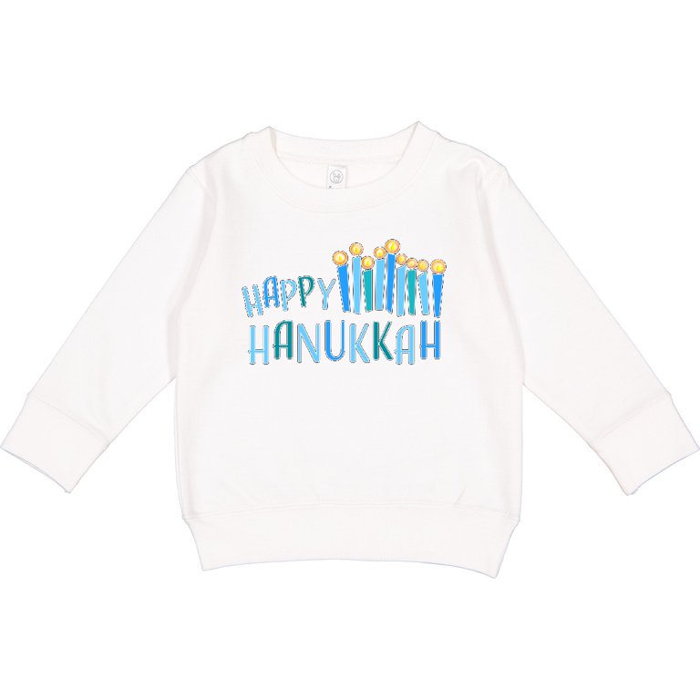 Happy Hanukkah with Candles Toddler Sweatshirt photo 2