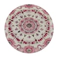 thumbnail image 2 of JEUXUS Boho Round Tablecloth, Round Floral Table Cloth, Water Resistant Table Cover,Stain Resistance Circle Flower Tablecloth for Dining Room, Party, Picnic, Indoor and Outdoor Use White, 2 of 7