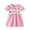 1-Pink177, variant on Infant Girls Casual Checkered Dress Smocked Cartoon Embroidery Flutter Sleeve Dress