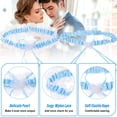thumbnail image 4 of Minnieouse 2 pack/lote Liga de boda cómoda con aplicación amplia anillo para pierna lazo para pierna nupcial diario Accesorios de disfraces Blanco, 4 of 6