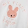 thumbnail image 6 of Baby Onesies Easter Bunny Embroidered Color Matching Long Sleeved Jumpsuit Crawling Suit Baby Onsies Pink 3 Months-6 Months, 6 of 7