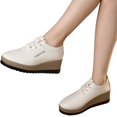 thumbnail image 5 of EKVAHL Women's Lace‑Up Wedge Platform Sneakers, Round Toe Lightweight Casual Walking Shoes Heightening Effect Waterproof wear-Resistant Daily Footwear, 5 of 5