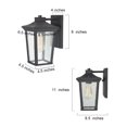 thumbnail image 3 of LNC Farmhouse Outdoor Lantern Wall Sconce with Seeded Glass for Patio,Black, 3 of 12