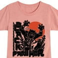 thumbnail image 3 of Marvel Black Panther - Linocut Style Print - Girls Fitted Short Sleeve Tee, 3 of 5
