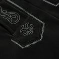 thumbnail image 5 of Oktoberfest Costume Men German Bavarian Lederhosen Trousers for Men Embroidery Strap Pants Vintage Faux Fleece Party Dress Pants Black L, 5 of 7