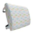 thumbnail image 1 of Car Lumbar Pillow, Cars Pastel Colored Automobiles Boys City Joyful Game Toys Inspired, Soft Back Cushion for Office Chairs with Adjustable Straps, 14" x 13", Multicolor, by Ambesonne, 1 of 7