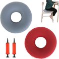 thumbnail image 1 of Cojín de asiento de 2 piezas suyoo cojín inflable con bomba rojo verde, 1 of 5