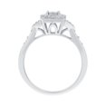 thumbnail image 3 of GILDED 1/4 CTW Natural Diamond Cushion Shaped Ring with Miracle Plating, Sterling Silver, Size 4 to 10, Elegant & Ethical Jewelry for Women, Gift Box Included, Ideal for Anniversaries & Gifts, 3 of 5