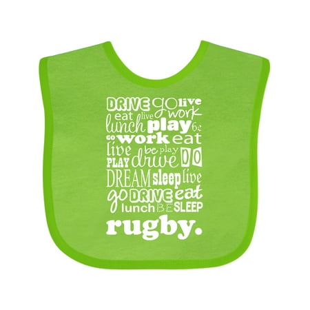 

Inktastic Rugby Player Sports Gift Gift Baby Boy Bib