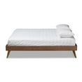 thumbnail image 2 of Baxton Studio Lissette Mid-Century Wood Queen Platform Bed in Walnut Brown, 2 of 7