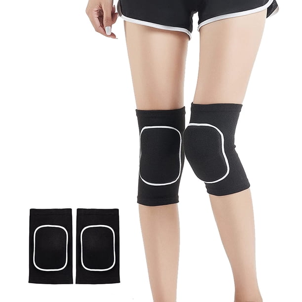 SUJAYU Rodilleras para Mujer, Rodilleras de Baile, Rodilleras de Lucha, Rodilleras de Baloncesto, Rodilleras de Voleibol para Mujer, Protector de Rodillas, Rodilleras Suaves para el Trabajo (Negro + B