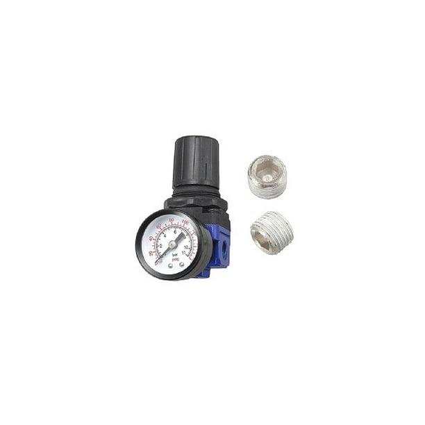 Kobalt Mini Air Regulator With Gauge, Blue (Item 221026 Model SGYAIR5)