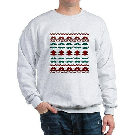Big Men's Holiday Mustache Ugly Sweater Sweatshirt