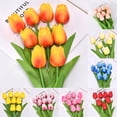 thumbnail image 4 of New Practical Flowers Tulip Bouquet Fake Lifelike Long-lasting Beautiful, 4 of 12