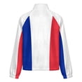 thumbnail image 6 of Jackets for Women Winter Coat Jackets Flannel Stand Collar Jacket(French Flags (France),Size:S-4XL), 6 of 7