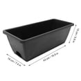 thumbnail image 2 of CIMAXIC 6Pcs Plastic Flowerpots for Porches and Patios Drainage Ventilation Black Rectangular Flowerpot, 2 of 8